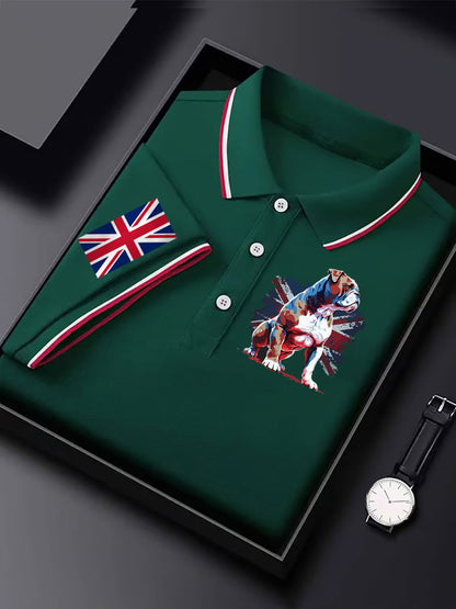 Men's Vintage England Flag Casual Shirt