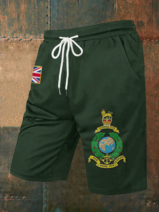 Men's Business Style Badge Shorts