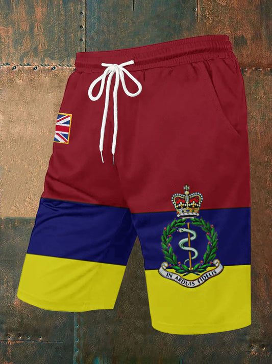 Men's Business Style Badge Shorts