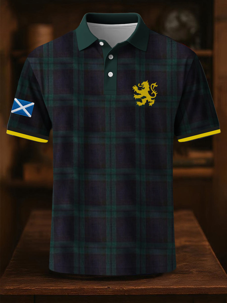 Men's Scotland Flag Printed  Short Sleeve Top
