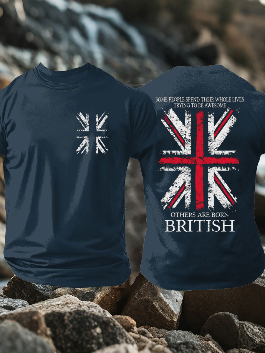 Men's UK Flag Pride Patriotic Printed T-shirt