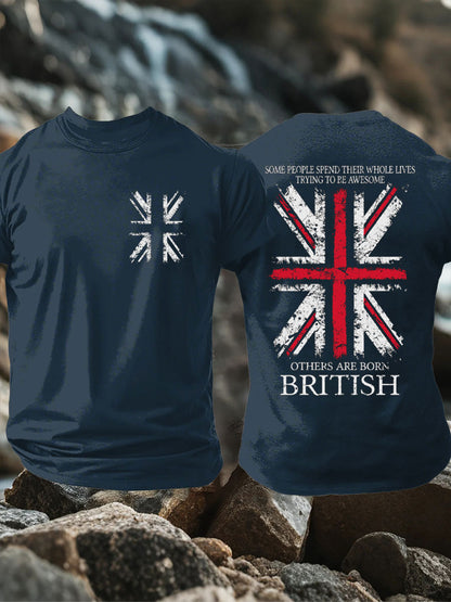 Men's UK Flag Pride Patriotic Printed T-shirt