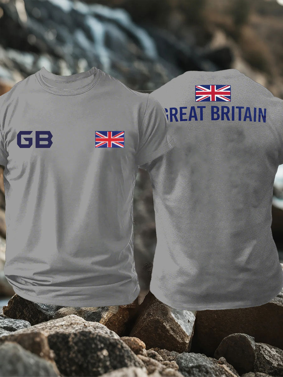 Men's UK Flag Pride Patriotic Printed T-shirt