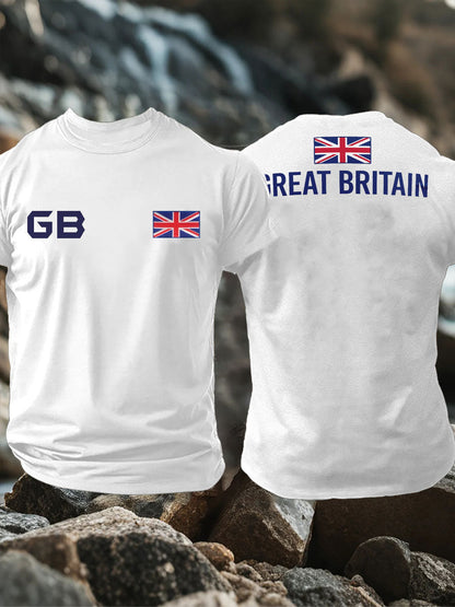 Men's UK Flag Pride Patriotic Printed T-shirt