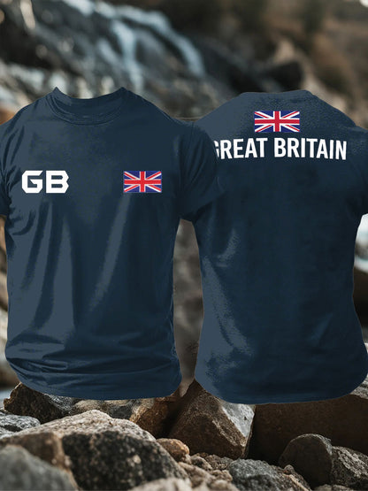 Men's UK Flag Pride Patriotic Printed T-shirt