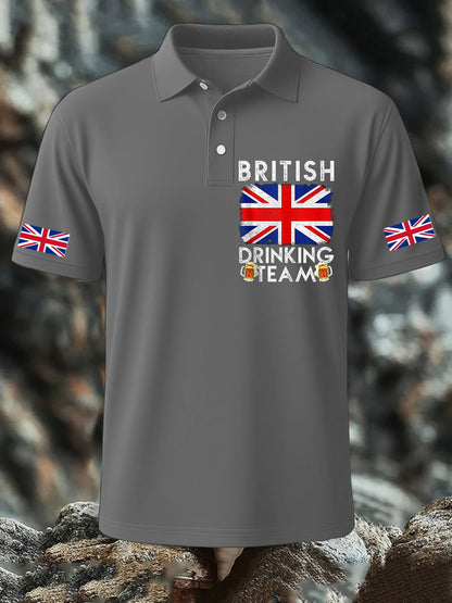 Men's UK Flag Pride Patriotic Printed Casual Tops