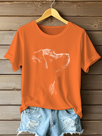 Women's Labrador Print Casual T-Shirt