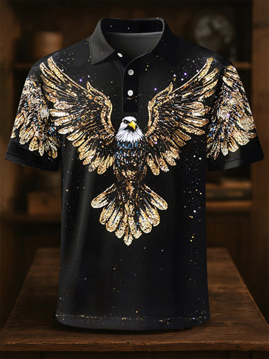 Men's Business Animal Art Print Short Sleeve Shirt