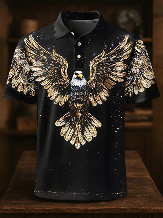 Men's Business Animal Art Print Short Sleeve Shirt