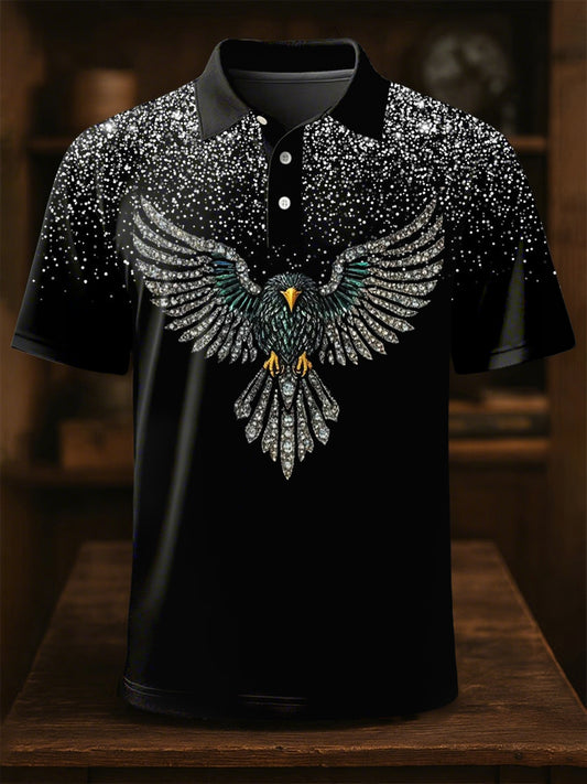 Men's Business Animal Art Print Short Sleeve Shirt