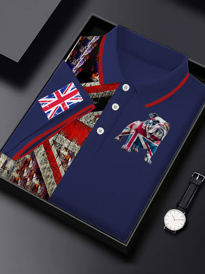 Men's Vintage England Flag Casual Shirt