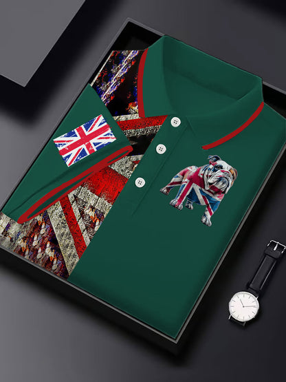 Men's Vintage England Flag Casual Shirt