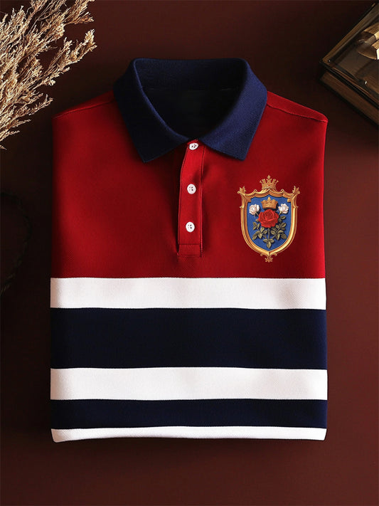 Men's Tudor Rose Casual Business Short Sleeve T-shirt
