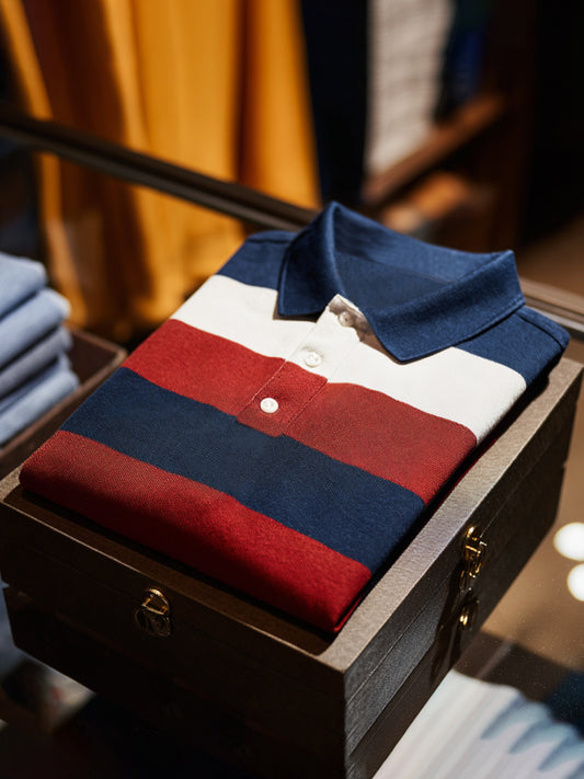Men's Colorblock Stripes Print Casual Top