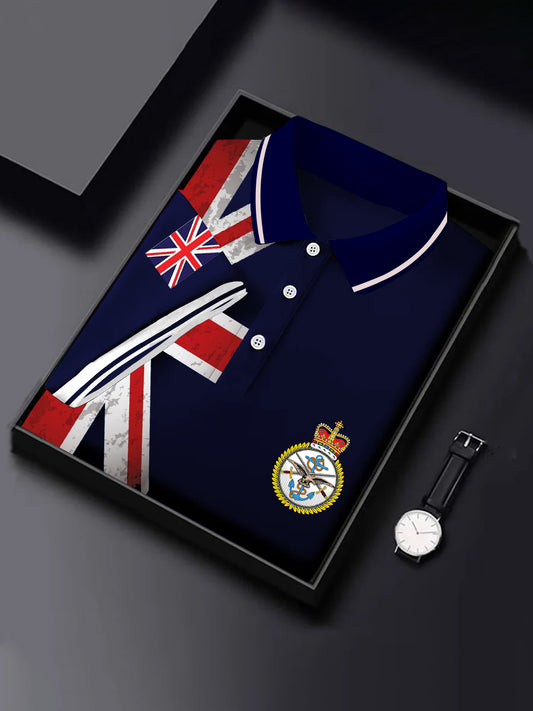Men's BRITISH ARMED FORCES Print Casual Short Sleeve Top