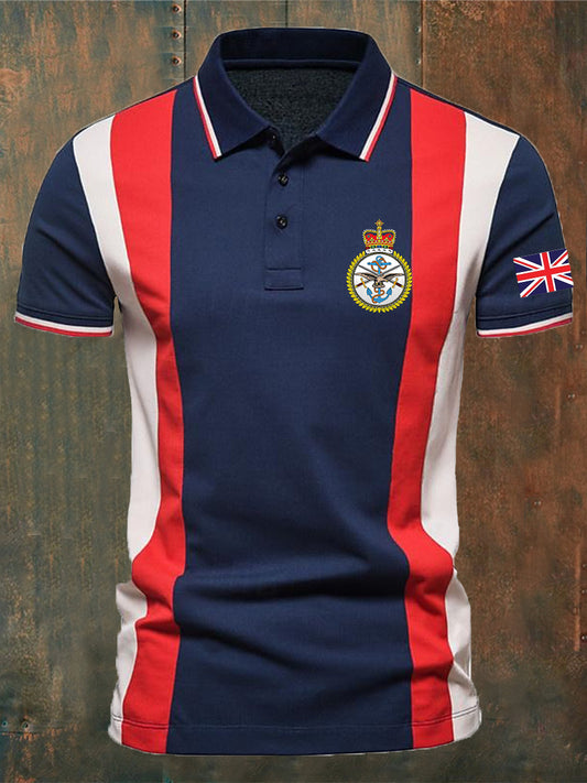 Men's BRITISH ARMED FORCES Print Casual Short Sleeve Top
