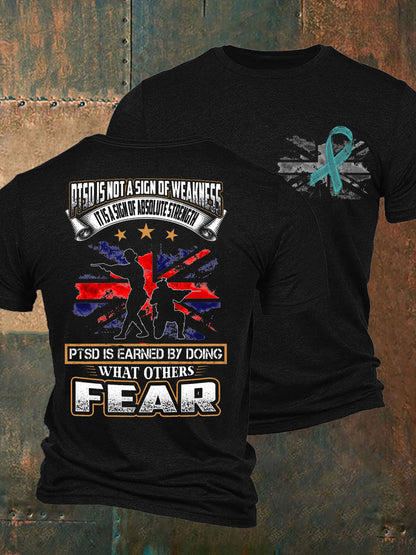 Men's PTSD Awareness Veteran T-shirt