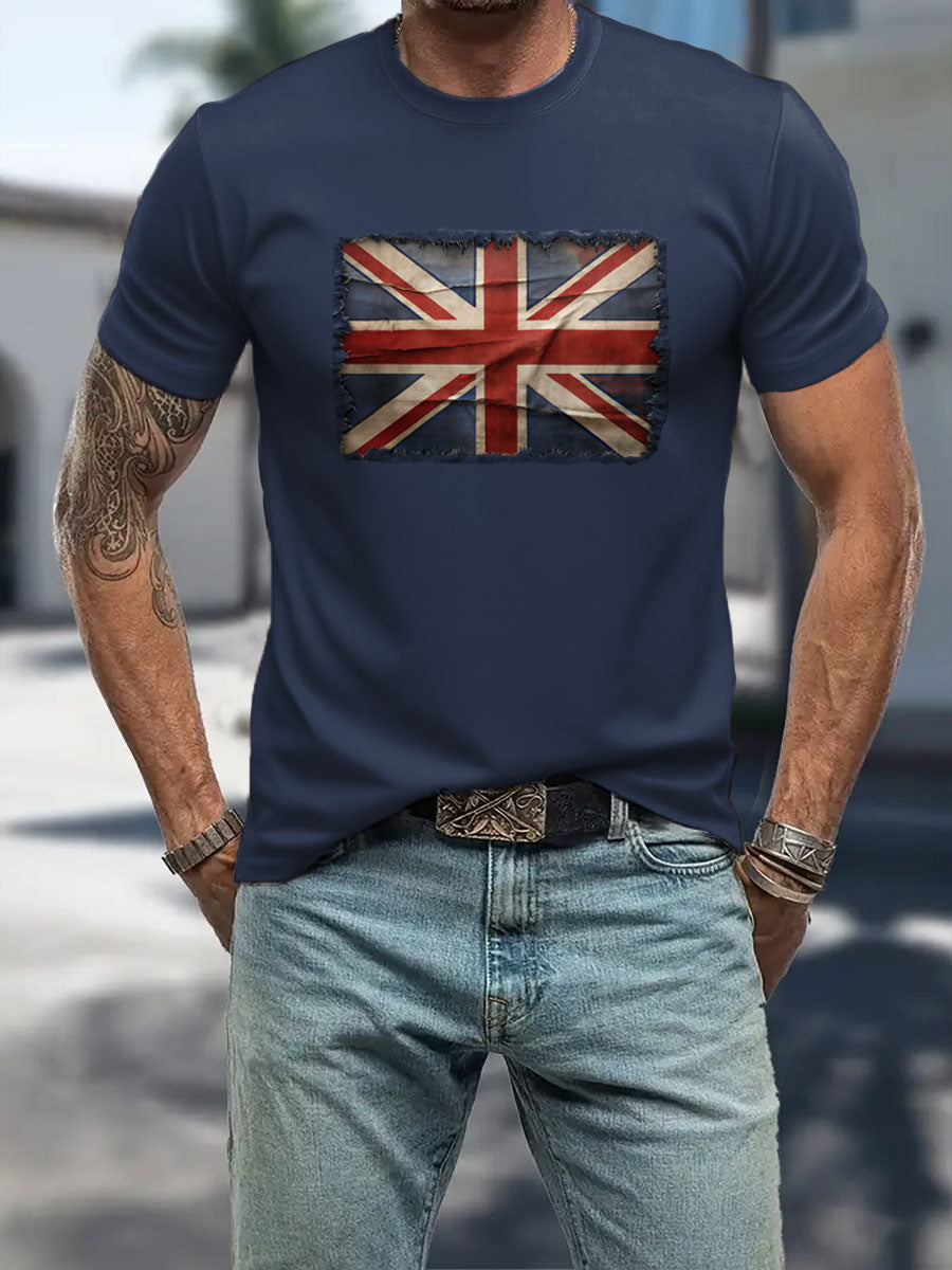 Men's UK Patriotic Flag Printed T-shirt