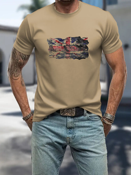 Men's British Flag Printed Casual T-Shirt