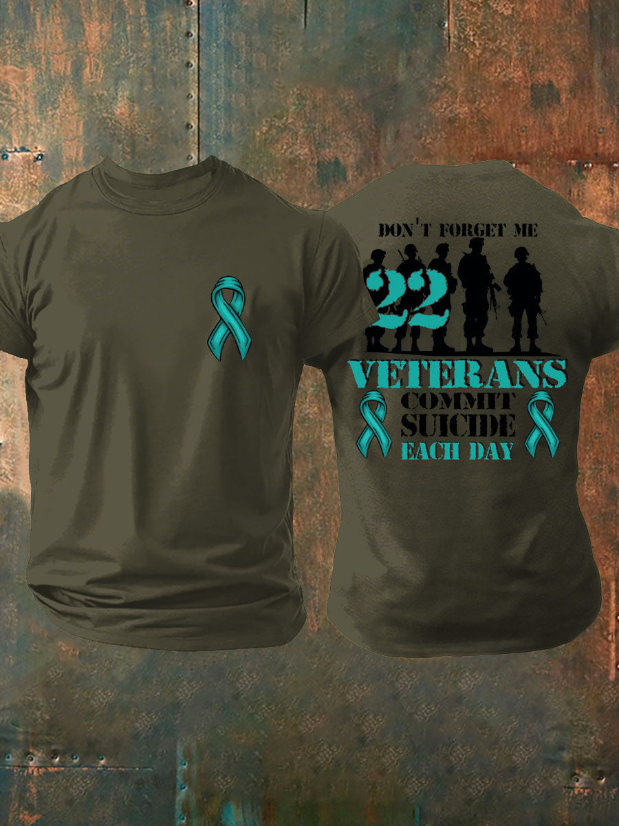 Men's Veteran PTSD Awareness Printed T-shirt