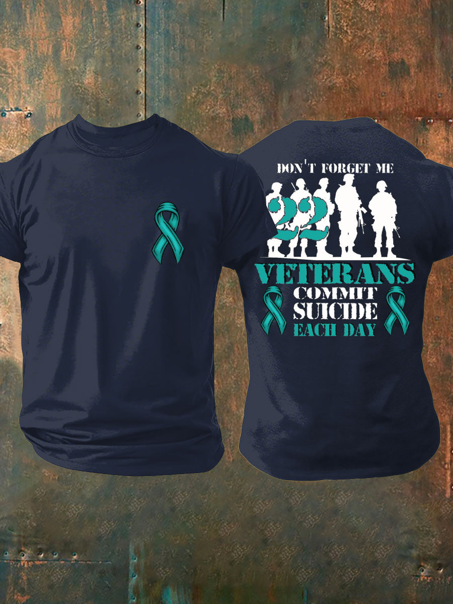 Men's Veteran PTSD Awareness Printed T-shirt