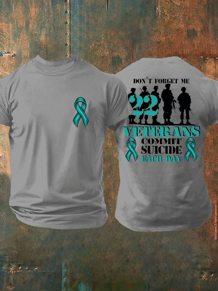 Men's Veteran PTSD Awareness Printed T-shirt