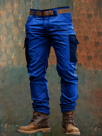 Men's Retro Vacation Business Art Print Casual Workwear Trousers
