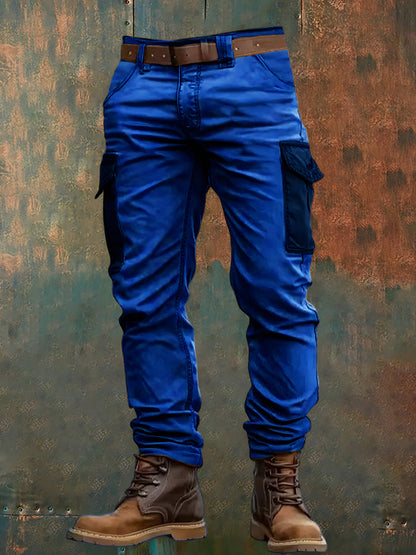 Men's Retro Vacation Business Art Print Casual Workwear Trousers