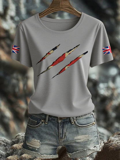 Women's UK Flag Pride Printed T-Shirt
