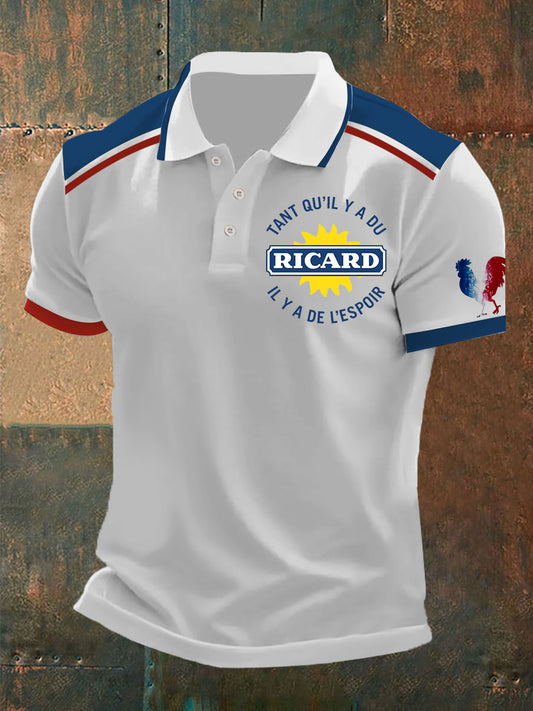 Men's Tant Qu’il Y A Du Ricard Short Sleeve Polo Shirt