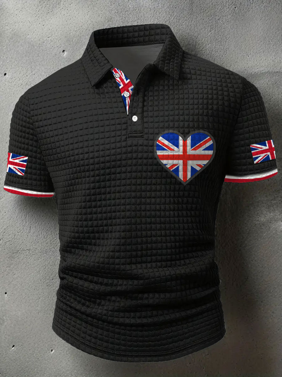Men's UK Flag Printed Casual Tops