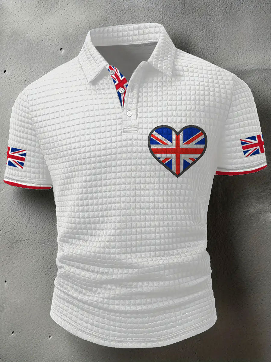 Men's UK Flag Printed Casual Tops