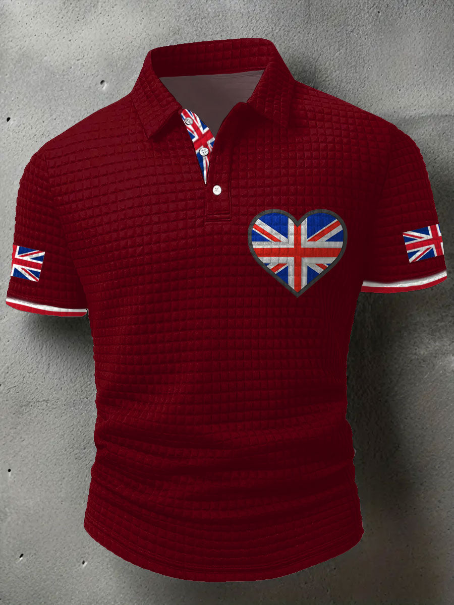 Men's UK Flag Printed Casual Tops