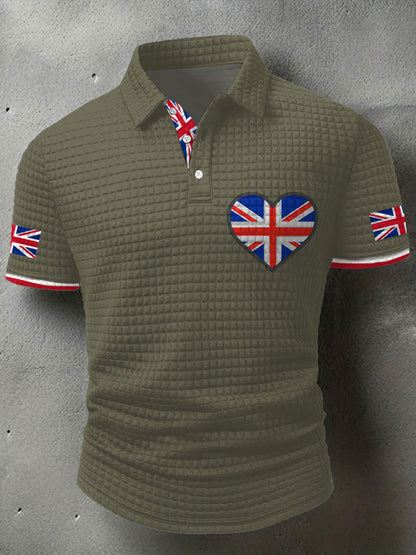 Men's UK Flag Printed Casual Tops