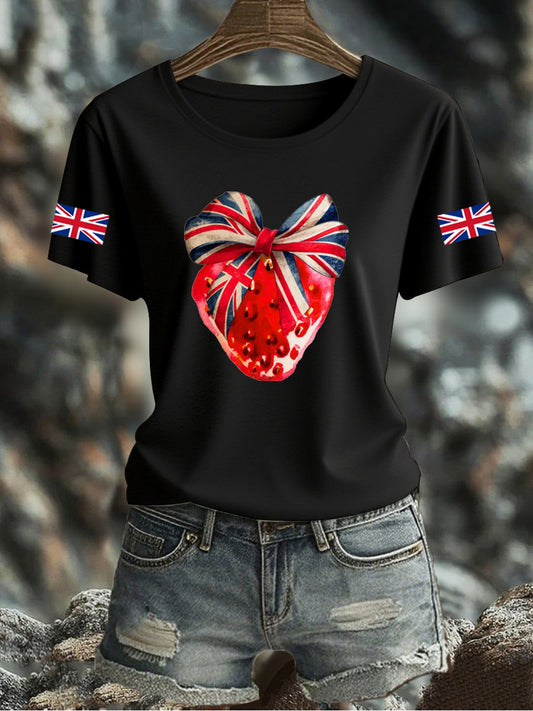 Women's UK Flag Printed T-shirt