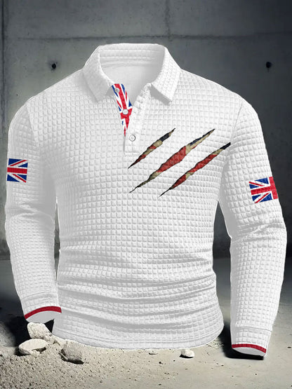 Men's UK Flag Printed Casual Tops