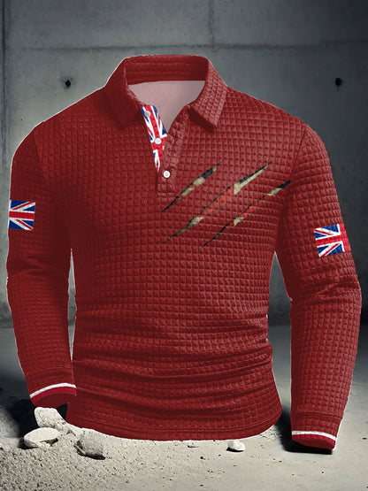 Men's UK Flag Printed Casual Tops