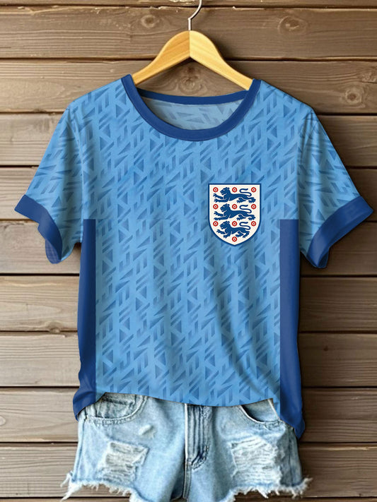Women'sUK Football Lover Champion Printed T-shirt