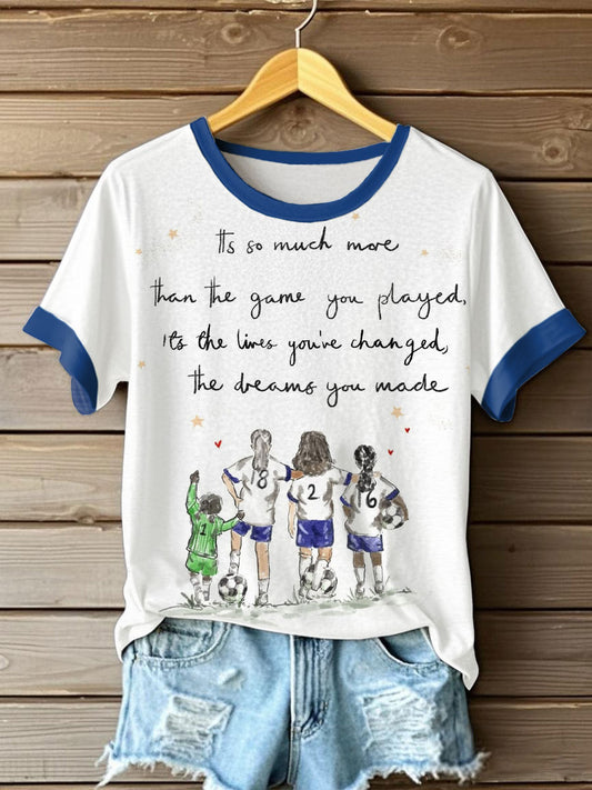 Women'sUK Football Lover Champion Printed T-shirt