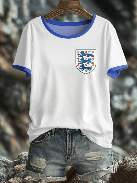 Women'sUK Football Lover Champion Printed T-shirt