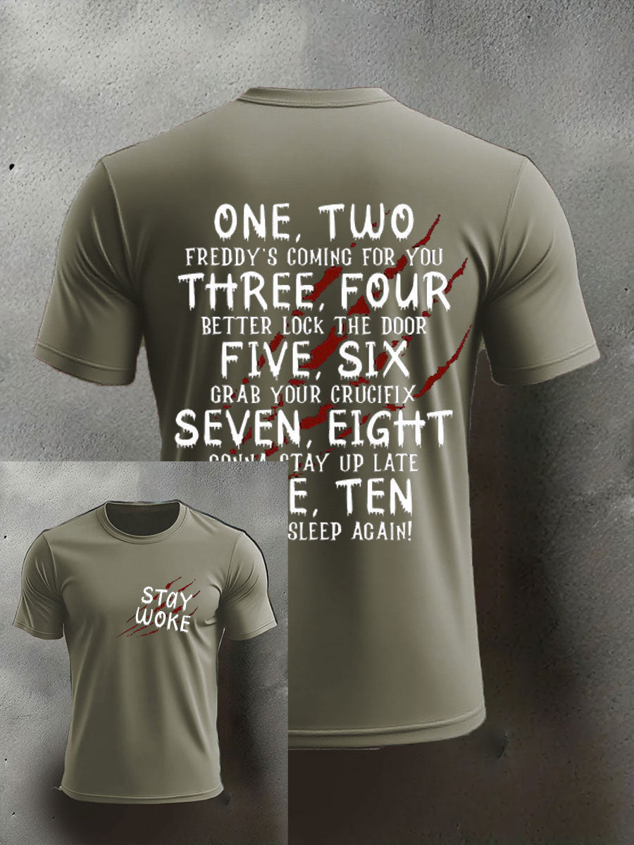 Men's Halloween imitation cotton short-sleeved T-shirt