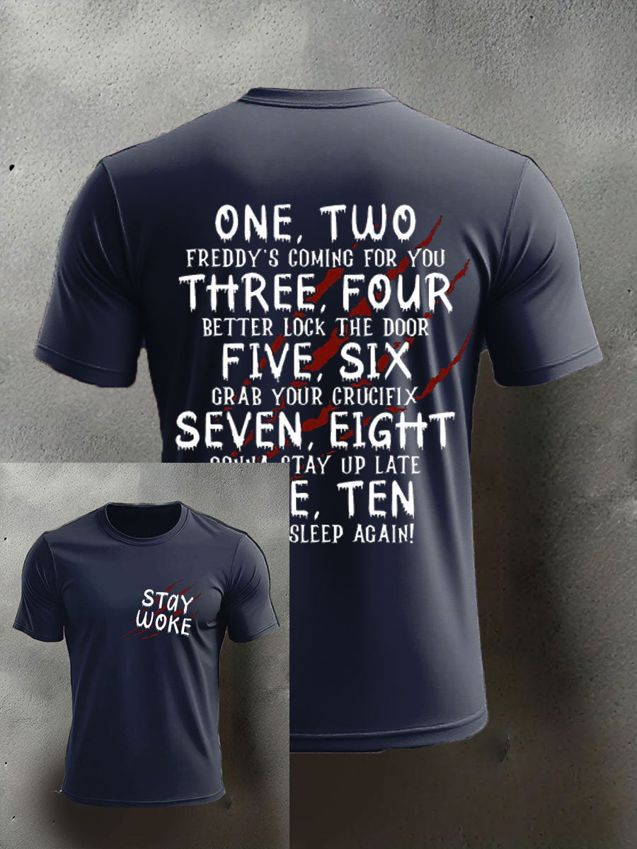 Men's Halloween imitation cotton short-sleeved T-shirt