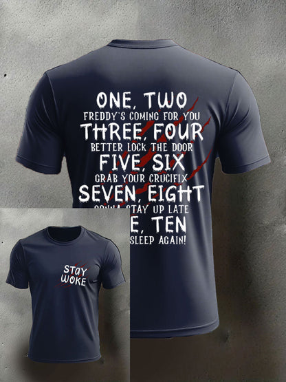 Men's Halloween imitation cotton short-sleeved T-shirt