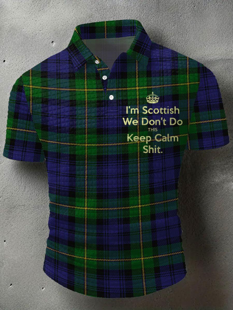 Men's Scotland Plaid Printed Casual Tops
