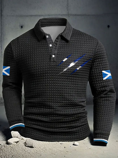 Men's Scotland Flag Proud The Brave Printed Casual Tops