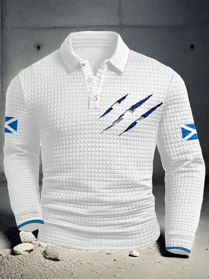 Men's Scotland Flag Proud The Brave Printed Casual Tops