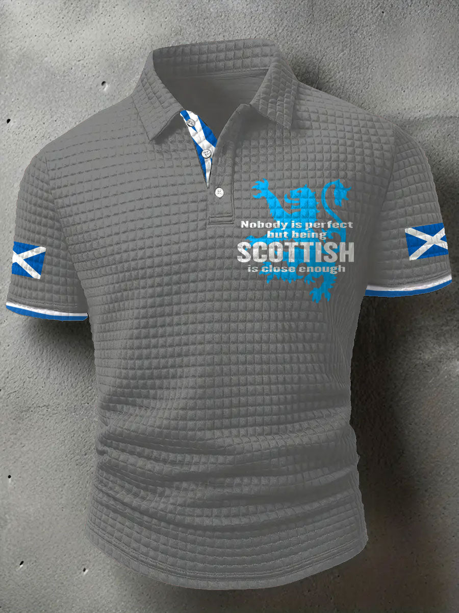 Men's Scotland Flag Proud The Brave Printed Casual Tops