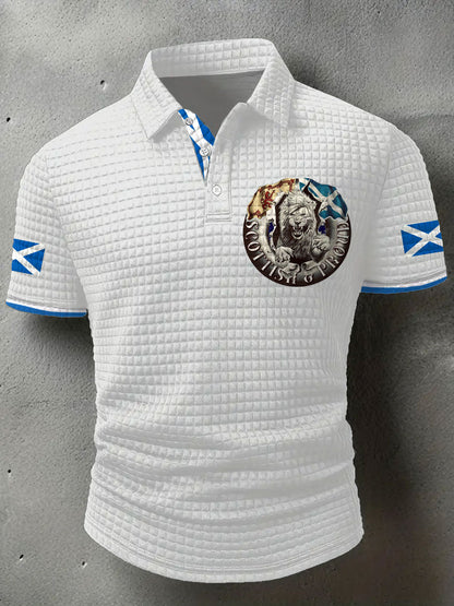 Men's Scotland Flag Proud The Brave Printed Casual Tops