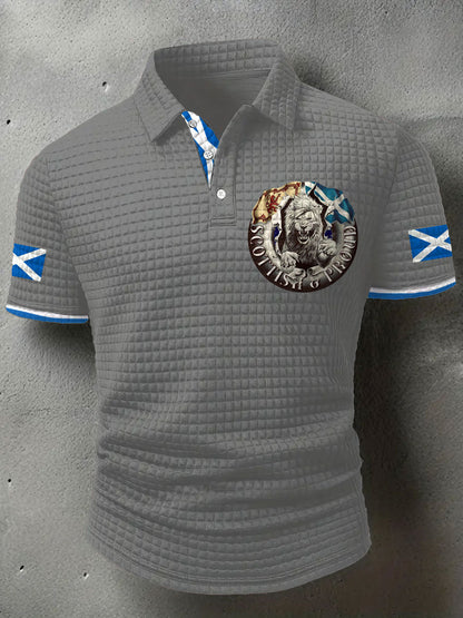 Men's Scotland Flag Proud The Brave Printed Casual Tops