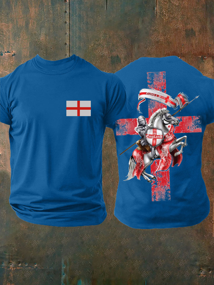 Men's United Kingdom England imitation cotton short-sleeved T-shirt